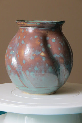 bilgin buberoglu ~ Antique Copper Ceramic Vase (sold)