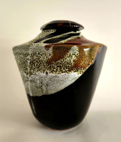 elizabeth davies ~ Spring Thaw - Squared Lidded Vase