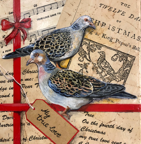 elisabeth arbuckle ~ Two Turtle Doves and a Partridge in a Pear Tree